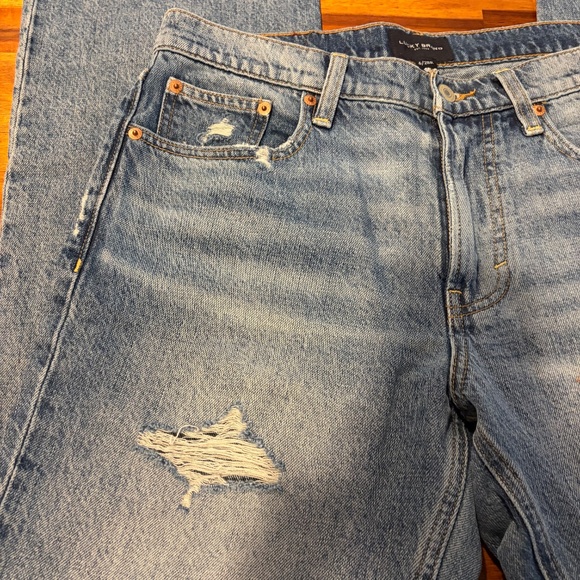 New Lucky Brand Size 6 90s fit Boyfriend Mid Rise Flare Distressed Jeans - Picture 10 of 16